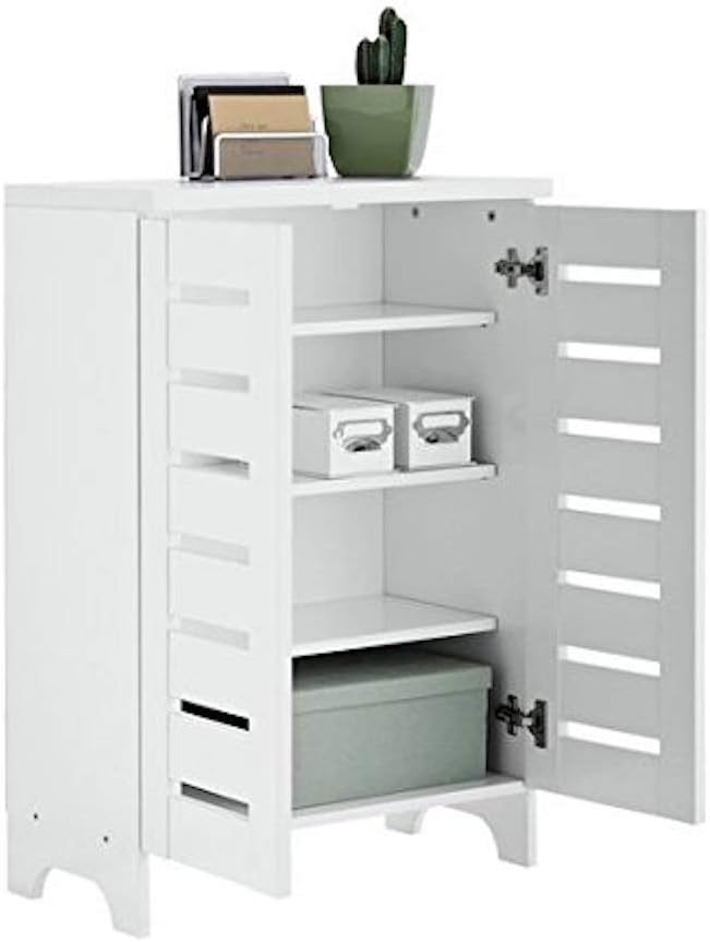 STORE Slatted Shoe Cabinet - White