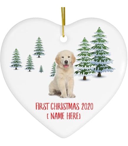 Golden Retriever Ornament, Cream Golden Retriever Dog Lover Gift