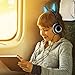 Cat Ear Headphones, KOMRT Blinking Kids Headphones Fashion Glowing Cosplay Headset, Foldable Over-Ear Gaming Headsets with LED Light for Girls, Children, Compatible for iPhone 6S,Android Phone,PC