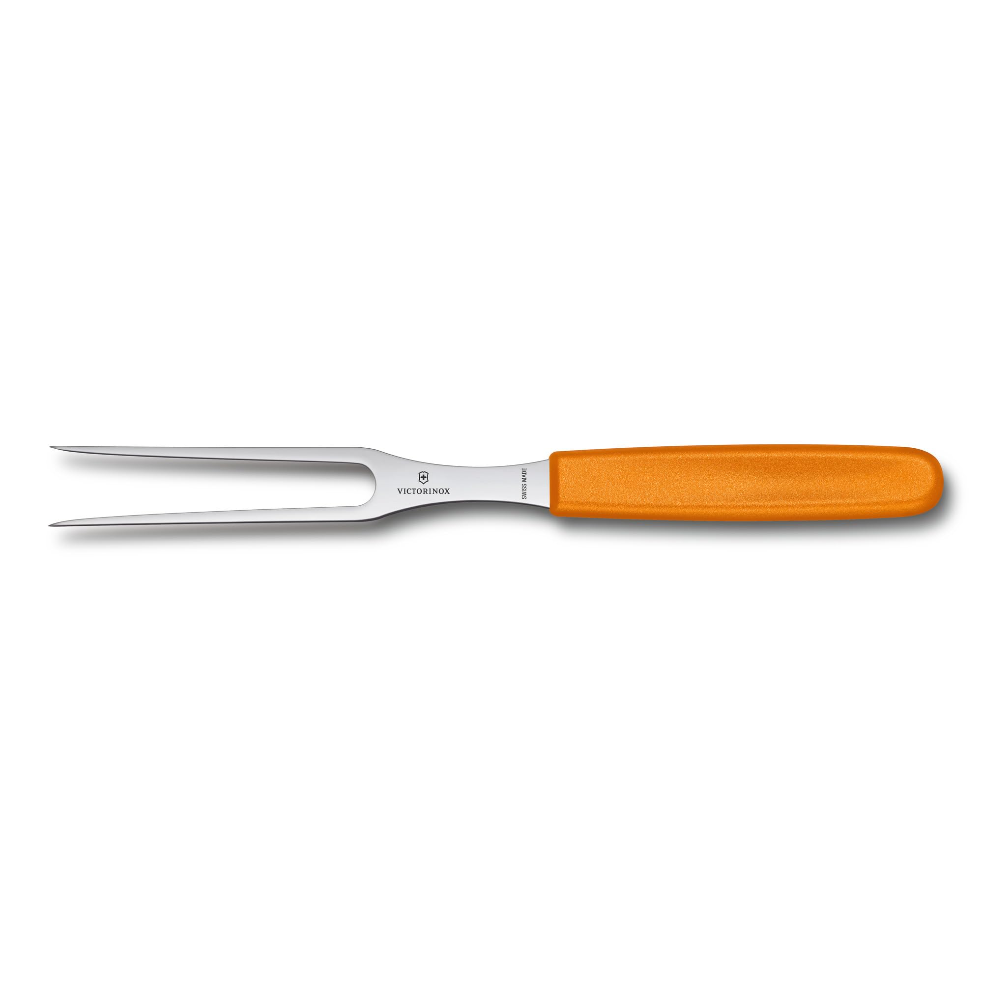 Victorinox Swiss Classic Carving Fork, 15 cm, Robust Handle, Stainless Steel, Orange