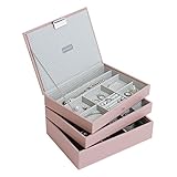 Stackers Soft Pink Classic Jewelry Box - Set of 3