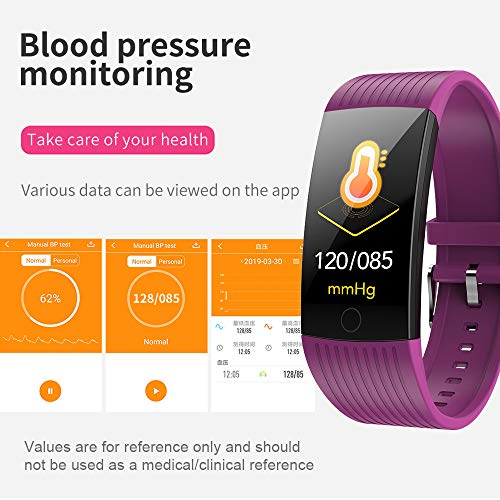 Fitness Tracker, Activity Tracker with Heart Rate Monitor, 1.14 inch Fitness Watch with Sleep Monitor IP69 Waterproof, Step Counter Pedometer SMS Push Smart Watch for iOS Android Phone