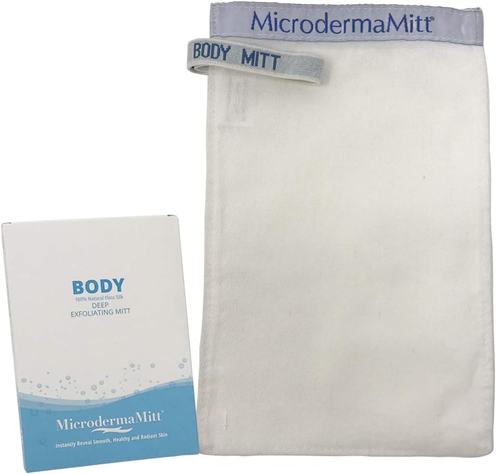 MicrodermaMitt Deep Exfoliating Mitt Body Scrub – Dead Skin Remover Treatment For Smooth Skin, Keratosis Pilaris Treatment & Improved Skin Texture