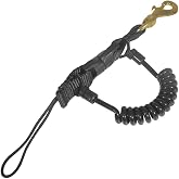 Aqua Magna-Clip with Coil Lanyard &amp; Brass Clip