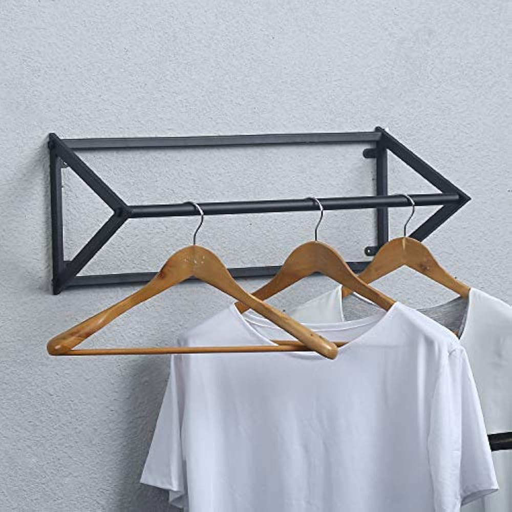 metal clothes rack wall mounted