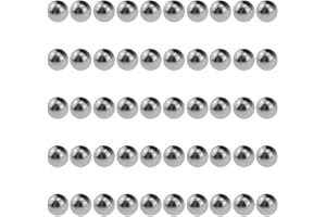 GENERIC Acoeitl 6mm Bearing Balls 304 Stainless Steel Round Smooth Shiny Precision Balls Mountain Bikes Wheels Roll Smoothly for Repair Front Hub Rear Hub Pedals Replace Axles Drawer Slides 50Pcs