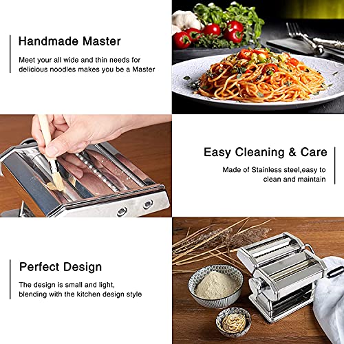 Todeco Pasta Maker Machine with 9 Adjustable Thickness Settings