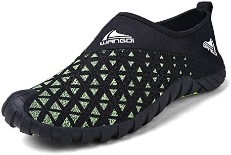 WalkWalk6 Men Light Ventilate Ruber Screen Cloth Breathable Summer Runing Shoes(7.5,US Green)