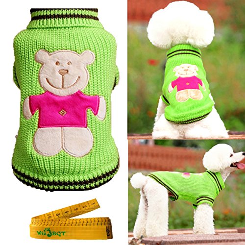 Cute Pet Sweater Knitted Turtleneck Knitwear Outwear for Dogs & Cats