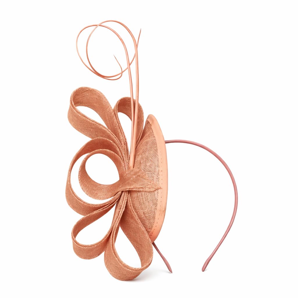 Arranview Jewellery Nude cap fascinator with loops and ostrich quills on aliceband