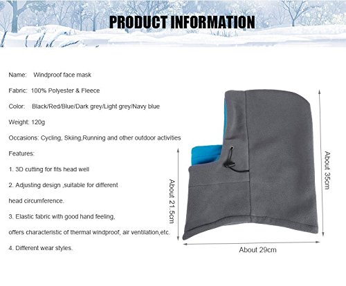 ThreeH Balaclava Double Layers Thicken Warm Face Mask Outdoor Sports Winter Mask FM01,Black