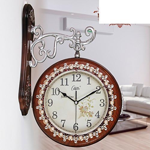 European-style Two-sided Wall Clock/ Living Room Quiet Creative Clock-B 12inch
