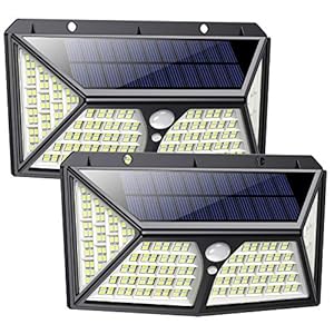 Buitenlamp Zonne 254 LED, 【2020 Nieuwste Versie】 Feob Zonne Buitenverlichting met Bewegingsdetector Zonne-verlichting…
