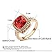 Yoursfs Shinning Vivid Red Coral Ring in 18k rose gold plated Cushion-cut Zirconia Fashion Lantern Anniversary Rings (9)