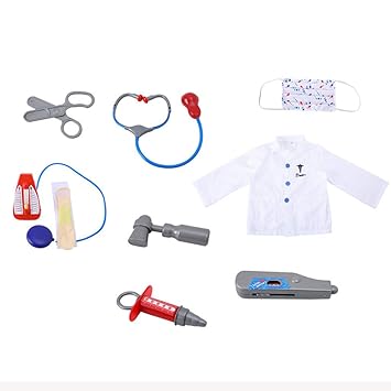 Le Sheng Children Doctor Dress Up Surgeon Costume Role Play Set with Accessories DIY, Educational Early Learning Good for Creativity and Intellectual Development