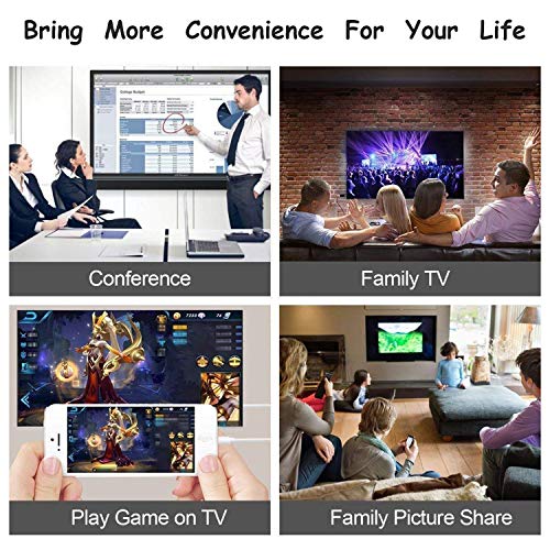 Compatible with iPhone iPad to HDMI Adapter Converter, Kicoeoy Digital AV Adapter 1080p HD TV Connector Cable Compatible with iPhone Xs Max XR X 8 7 6Plus iPad Pro Mini Air to TV Projector (White) - Thumbnail 6