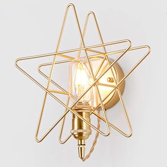 Topdeng Fest Verdrahtet Modern Wandlampe Stern Metal E27 4w