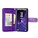 Galaxy S9 Plus Case, 10 Card Slot - ID Slot, Button Wallet Folio PU Leather Case Cover With Detachable Magnetic Hard Case For Samsung Galaxy S9 Plus (2018 Release) - Purple
