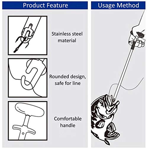 BeautyShe 7/10.63 inches Fishing Hook Remover - Squeeze-Out Fish Hook Tools, The Ultimate Fish Hook Puller for Night Fishing (Yellow) - Thumbnail 3