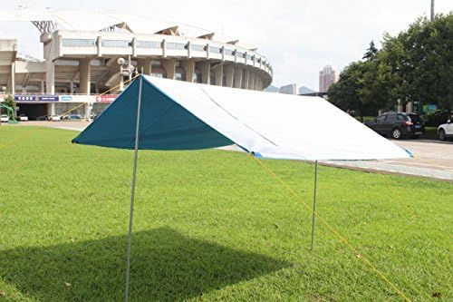 150X 200CM 6 Holes Around Moistureproof Versatile Picnic Mat Shed Cloth for Camping (blue, 150X 200CM(59in79in))