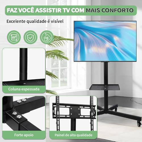 Suporte para TV com Movimentação Total, Adequado para TVs de 26 a 55 Polegadas, Capacidade Máxima de Carga 40 Kg