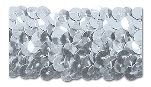 SILVER 1-1/4 INCH STRETCH SEQUIN-NEW!!!! LOW PRICE 10 Yards