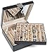 Glenor Co 12 Section Necklace Organizer - Large Mirror - 2 Trays - PU Leather - Black - Jewelry Box - Modern Buckle Closure - Fits Necklace & Bracelet - Jewelry Holder for Women Teens & Girls