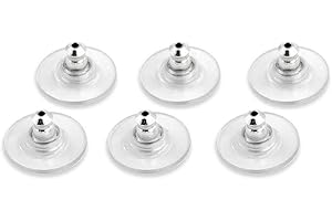 generisch FEA-1016 50pcs Hypoallergenic Ball Coupling Ear Hooks with Padding Silver Tone Durable and Practical