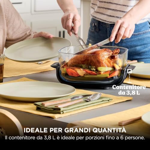 CRISPi, Friggitrice ad Aria Portatile, 3.8L, 4 in 1, Bianca, FN102EU