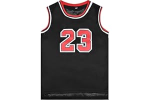 OSUNYLI Men's Classic #23 Basketball Jersey Unisex Sweatshirt 90s Clothing Fan Shirt Gift Black/Red S-XXL