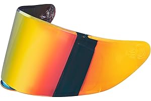 JQF Gear WS-607 Full Face Motorcycle Helmet Visor Shield Replacement Accessories (Chrome Red)