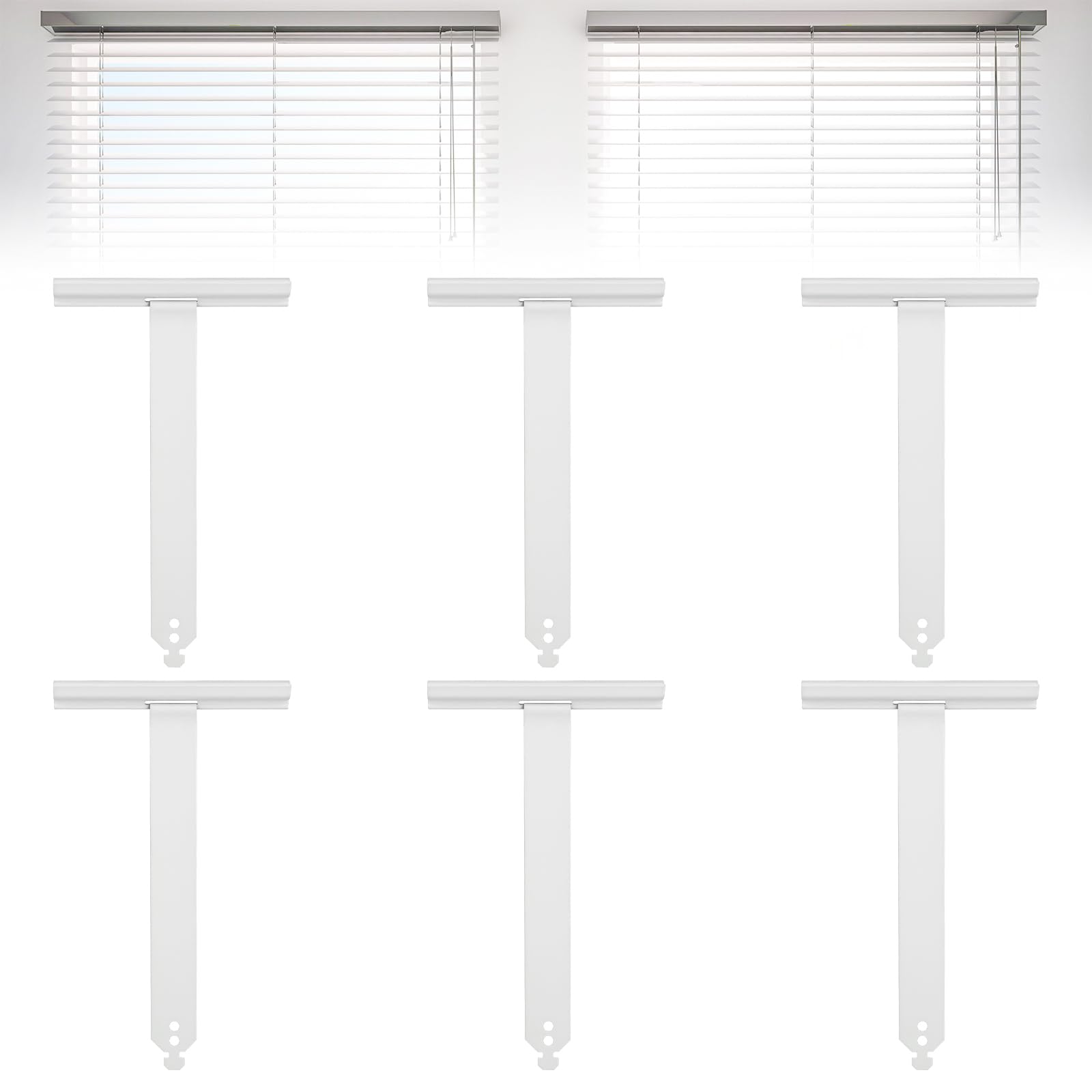 Pack of 6 Roller Shutter Hanging Springs, 150 mm Aluminium Alloy Stainless Steel Band Hanger, Roller Shutter Holder, White, Roller Shutter Suspension for Roller Shutter Profiles