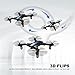 ScharkSpark Drone for Beginners, Portable RC Mini Quadcopter with Foldable Arms for Indoor/Outdoor Play, 2.4Ghz 4CH 6-Axis Gyro One-Key Return/Headless Mode/Altitude Hold/3D Flips, Easy to Control