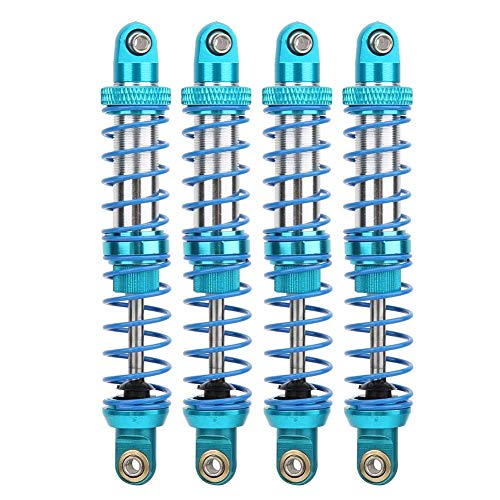 Tbest Shock Absorber Damper, 4pcs Metal Shock Damper with Spare Springs Universal for TRX4 SCX10 D90 1/10 RC Crawler(90mm)