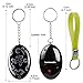 Lermende 120 dB Personal Alarm Keychain Emergency Safety Self Defense Keyring Batteries Included Black, 6pcs/Pack