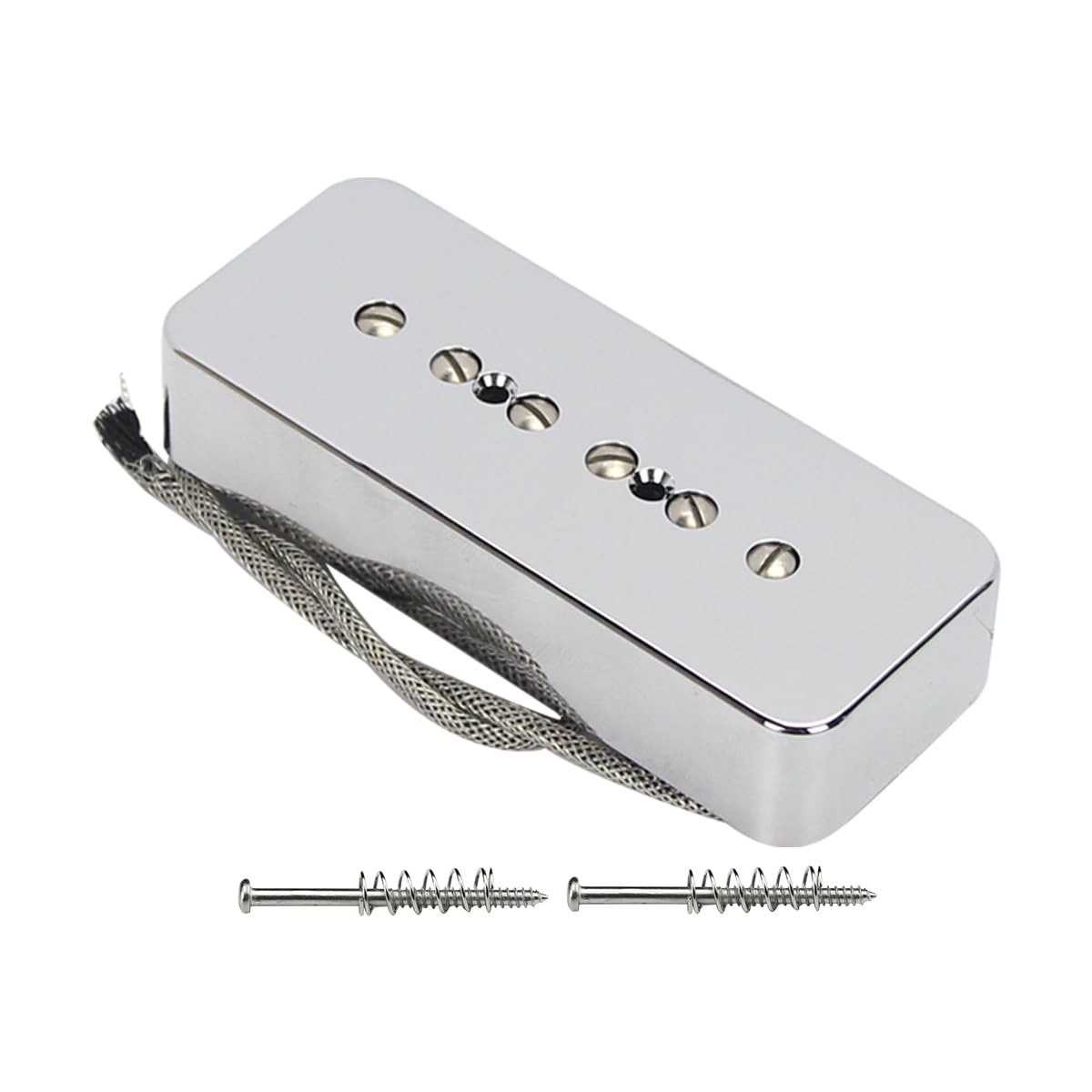 FLEOR P90 Soapbar Pickup Alnico 5 Single Coil Neck Pickup for LP P90 Style Electric Guitar, Chrome