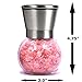 Brushed Stainless Steel Salt Mill and Pepper Grinder Set With Round Glass Globes - Isa Cucina