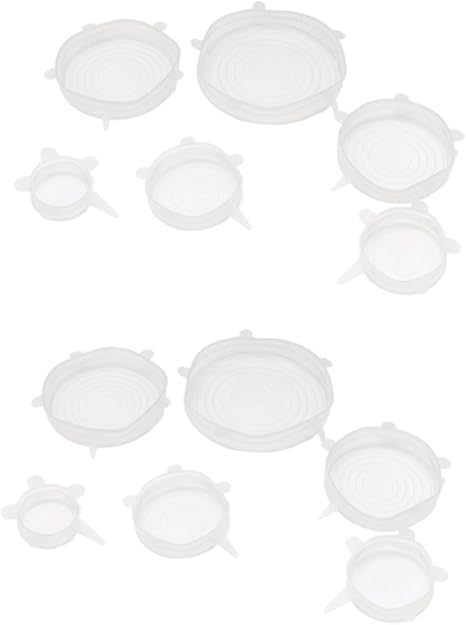 Amazon 12個 シリコン ラップシール ボウルカバー 食品保存用 ボウル ガラス器具 瓶 食品缶 カバー カップカバー オンライン通販