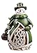 Celtic Charm Carved Woodcut-Style Irish Snowman Christmas Figure