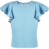 blibean Girl Ruffle Sleeve Shirts Stylish Tops Size 4-16 Years
