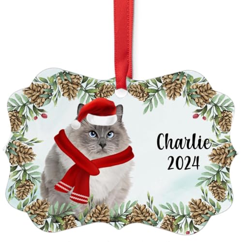 Seal Point Ragdoll Cat Christmas Ornament 2024