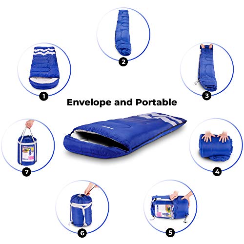 image for Ebung Sleeping Bag for Cold Weather - Envelope Portable Ideal for Wint