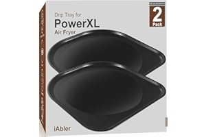 IABLER Original Air Fryer Drip Tray for PowerXL, Air Fryer Replacement Drip for PowerXL 10 Qt Vortex Air Fryer Pro, Pro Plus, 6Qt Power AirFryer Pro, Oven Deluxe,Oven Pro, 8Qt Power AirFryer Pro, NonStick