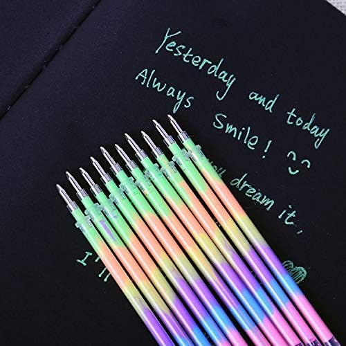 HAOXUE Ballpoint 20 Pcs Multi Color Rainbow Refill Highlighters Gel Pen Students Painting Graffiti Fluorescent Refill
