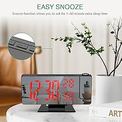 ORIA Projection Alarm Clock for Bedrooms, Alarm