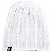 VECRY Men's Slouch Beanie Skull Cap Long Baggy Hip-Hop Winter Summer Hat (Cable-White)