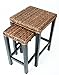 BIRDROCK Home Seagrass Nesting Accent Tables - Hand Woven Seagrass - Fully Assembled