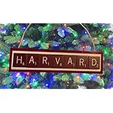 Harvard Christmas Ornament Handmade Tiles Letters HandCrafted