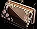 iPhone 6/6s Crystal TPU Cover-Aurora Fashion Transparent Hard PC + TPU Graden Flower Case with Original Swarovski Element for iPhone 6/6s 4.7 Inch(Rose Gold+Pink)