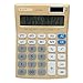 AYPBAIM Desktop Calculator with 12-Digit Large Display,Solar Battery LCD Display Office Calculator (Gold)
